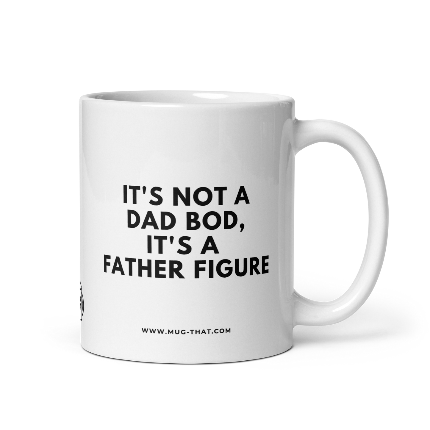 MUG THAT Kaffeetasse 325ml | „IT'S NOT A DAD BOD IT'S A FATHER FIGURE“ | Lustige Vatertags-Tasse | Humorvolles Geschenk für Männer