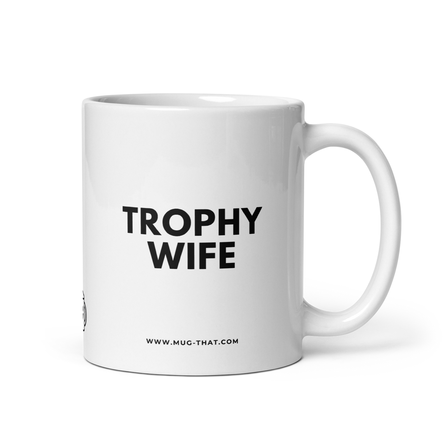 MUG THAT Kaffeetasse 325ml | „TROPHY WIFE“ | Lustige Ehefrauen-Tasse | Humorvolles Geschenk für Ehefrau